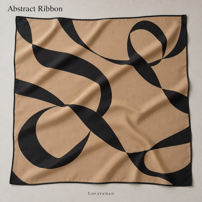 Abstract Ribbon Scarf: proposed scarf design with brand title