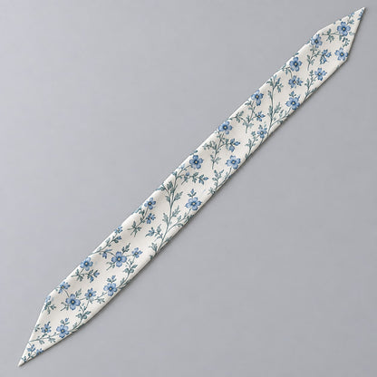 Blue Meadow Narrow Scarf: complete proposed print layout