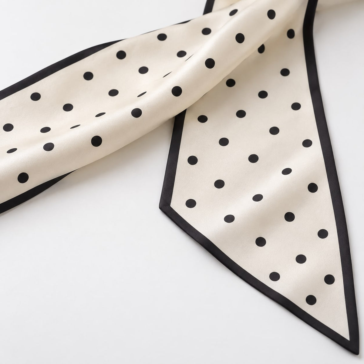 Ivory Dot Narrow Scarf: print design study, not verified construction