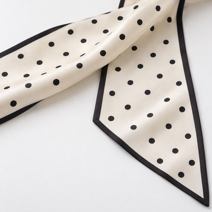 Ivory Dot Narrow Scarf: print design study, not verified construction